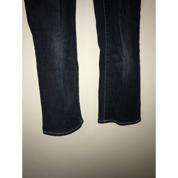 L A Idol Jeans Women Size 9 31x28 Distressed Rhinestone Embroidered Pocket - Picture 2 of 9